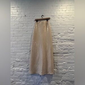 Viral ivory sequin Zara max skirt. Bridal. Column skirt.
